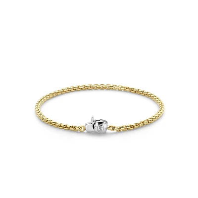 Round Box Golden Bracelet