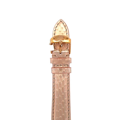 18MM Rose Exotic Leather Strap