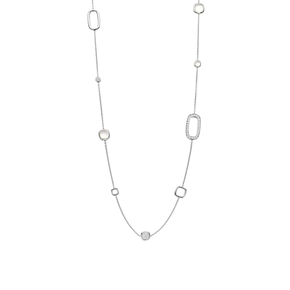 Cushion Quartz Long Necklace