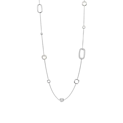 Cushion Quartz Long Necklace