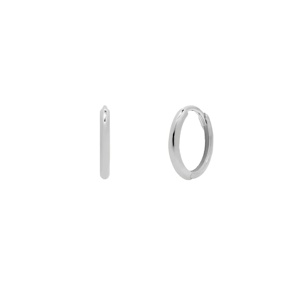 9.9MM Thin Huggie Earring 14KW