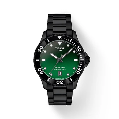 SEASTAR 1000 Black/Green 40MM Watch