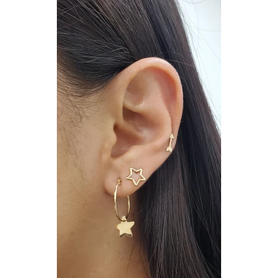 Star Outline Stud Earrings