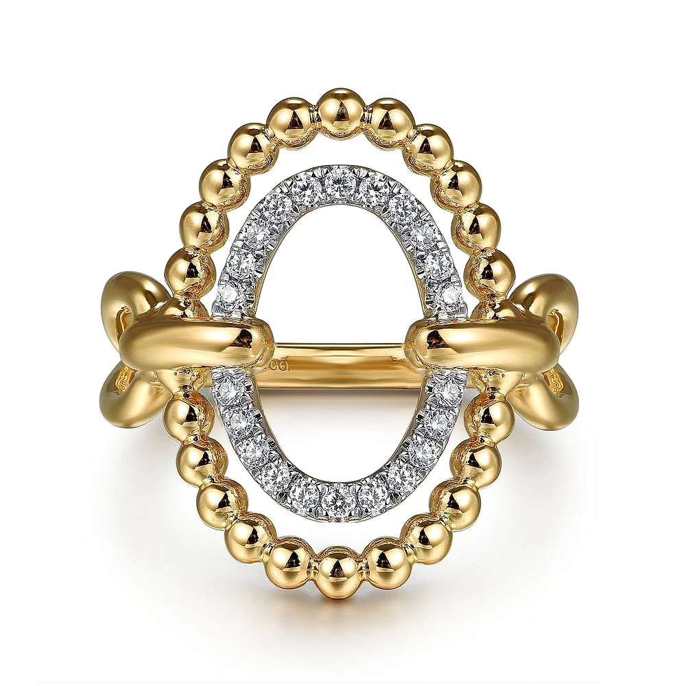 Open Circle Diamond Ring