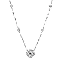 Clover Diamond and Chain Necklace