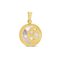 Moon and Stars Mother Pearl 13MM Pendant