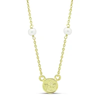 Angel Pearl Gold Plated Silver Necklace