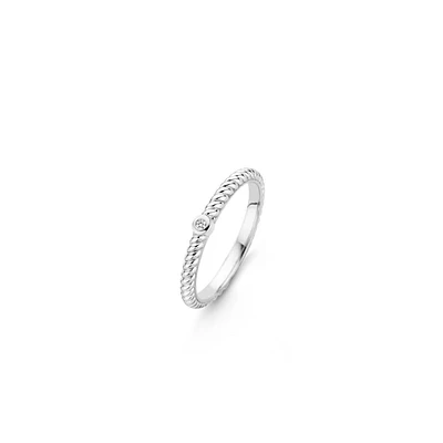 Twisted Zirconia Ring