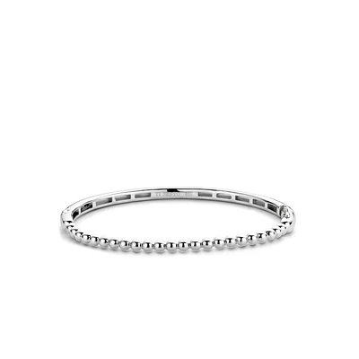 Endless Bubbles Silver Bangle Bracelet