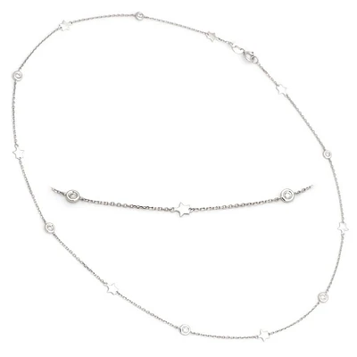 Stars and Diamonds Necklace 14K