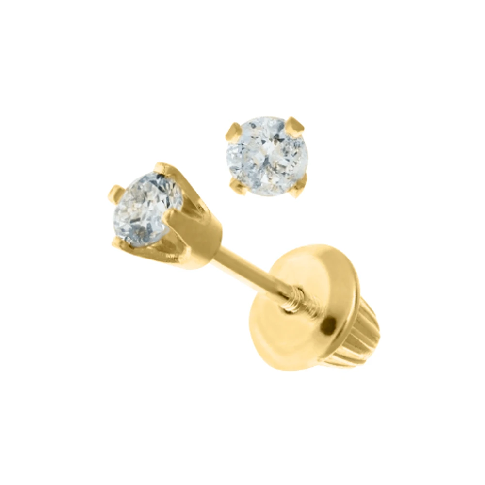 .18CT Diamond Kids Stud Earrings