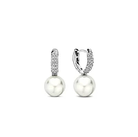 Graceful Pearl Pave Earrings