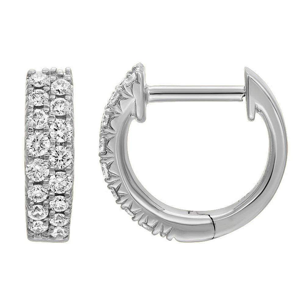 .26ct Diamond 10MM Huggie Earrings