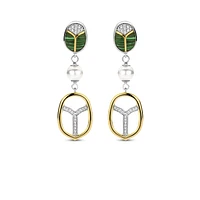 Amulet Scarab Malachite Earrings