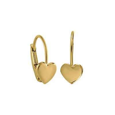 Hearts Leverback Kids Earrings