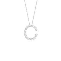 Diamond 11MM Initial Necklace