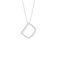 Diamond 11MM Initial Necklace
