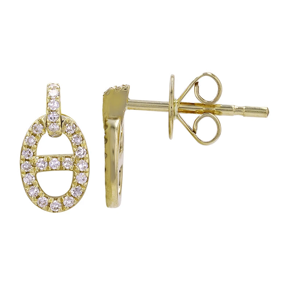 Mariner Link Diamonds Stud Earrings
