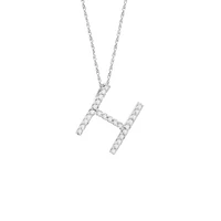 Diamond 11MM Initial Necklace