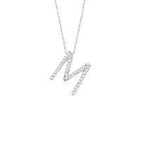 Diamond 11MM Initial Necklace