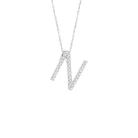 Diamond 11MM Initial Necklace