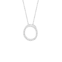 Diamond 11MM Initial Necklace