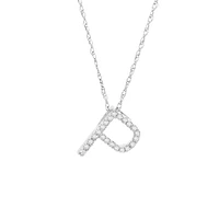 Diamond 11MM Initial Necklace