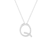 Diamond 11MM Initial Necklace
