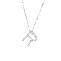 Diamond 11MM Initial Necklace