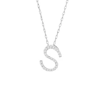 Diamond 11MM Initial Necklace