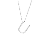 Diamond 11MM Initial Necklace