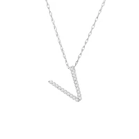 Diamond 11MM Initial Necklace