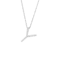 Diamond 11MM Initial Necklace