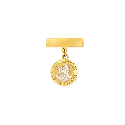 Angel Dios te Bendiga Baby Pin 14K