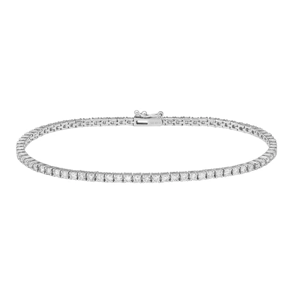 2.53CT Round Cut Diamonds Tennis Bracelet