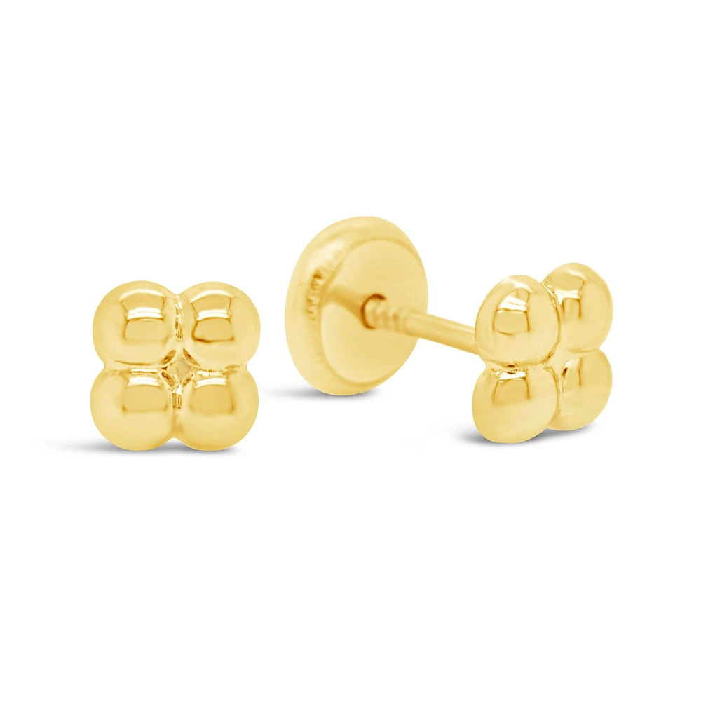 Four Ball Clover Stud Earrings