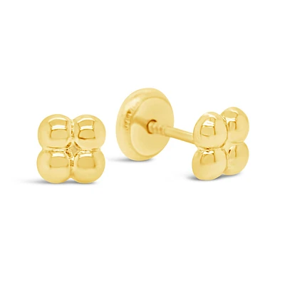 Four Ball Clover Stud Earrings