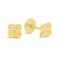 Four Ball Clover Stud Earrings