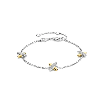 XOXO Two Tone Pave Bracelet