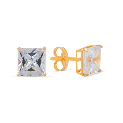 Princess Cut 5MM Zirconia Stud Earrings