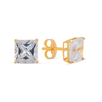 Princess Cut 5MM Zirconia Stud Earrings