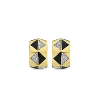 Hexagon Huggie Earrings