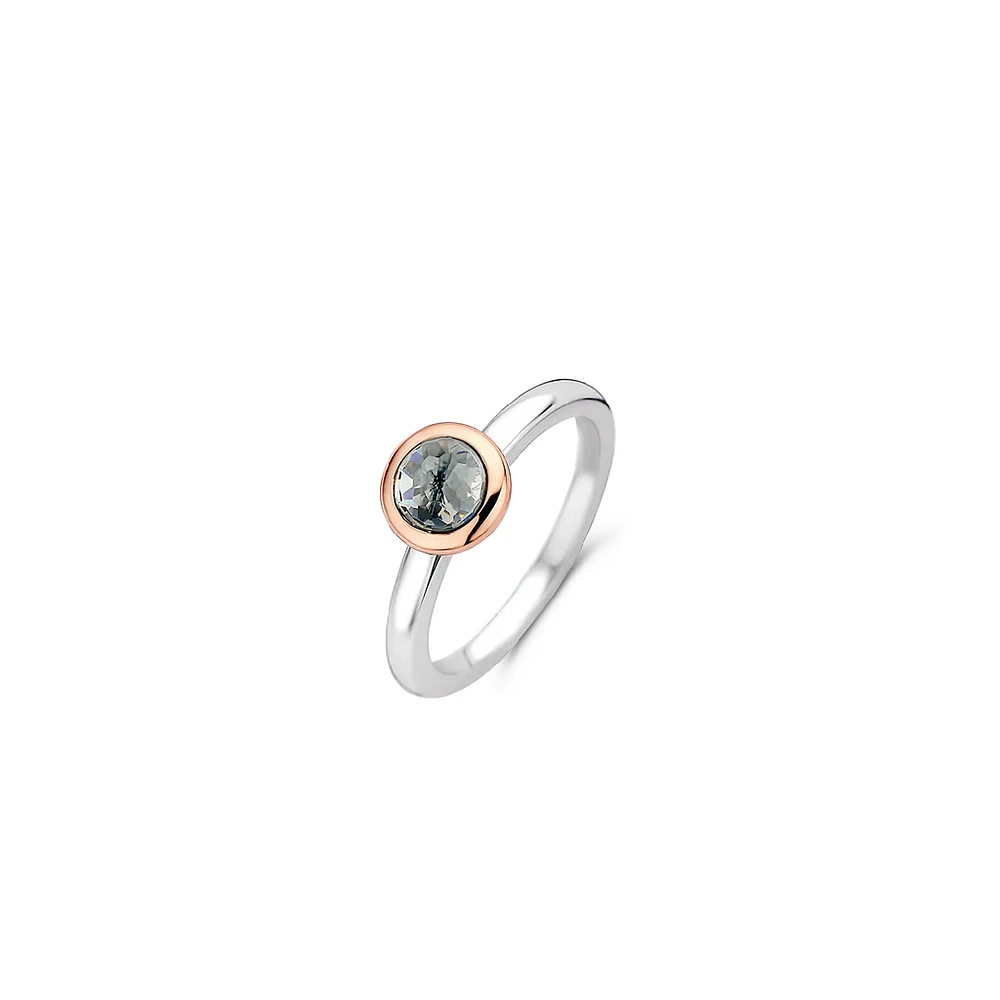 Rose/Grey Domed Ring