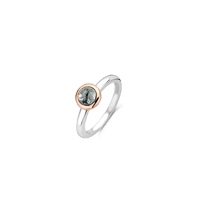 Rose/Grey Domed Ring