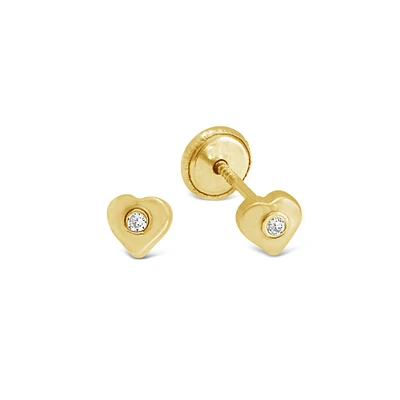 Heart N' Stone Stud Earrings
