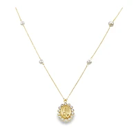 Oval Milagrosa Pearl Chain Necklace