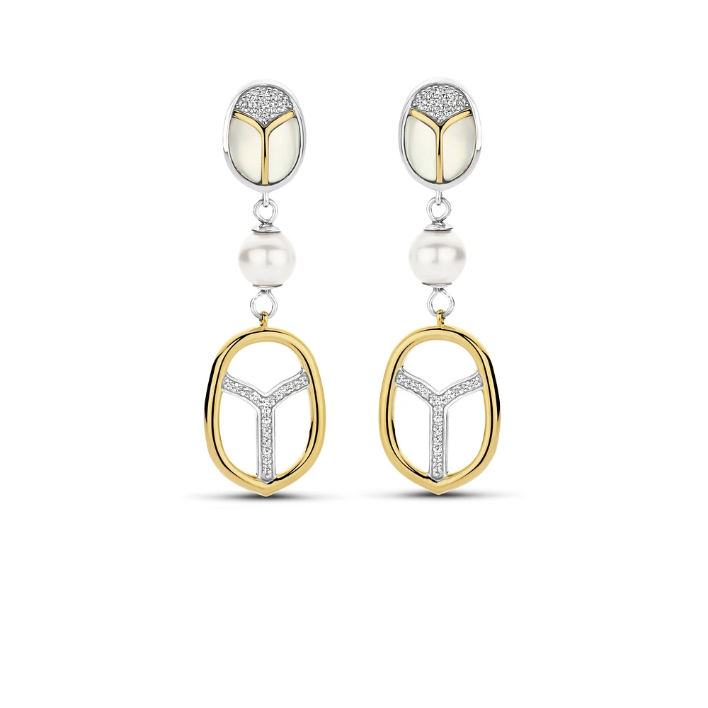 Amulet Scarab Quartz Earrings