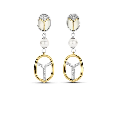 Amulet Scarab Quartz Earrings