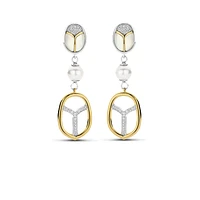 Amulet Scarab Quartz Earrings