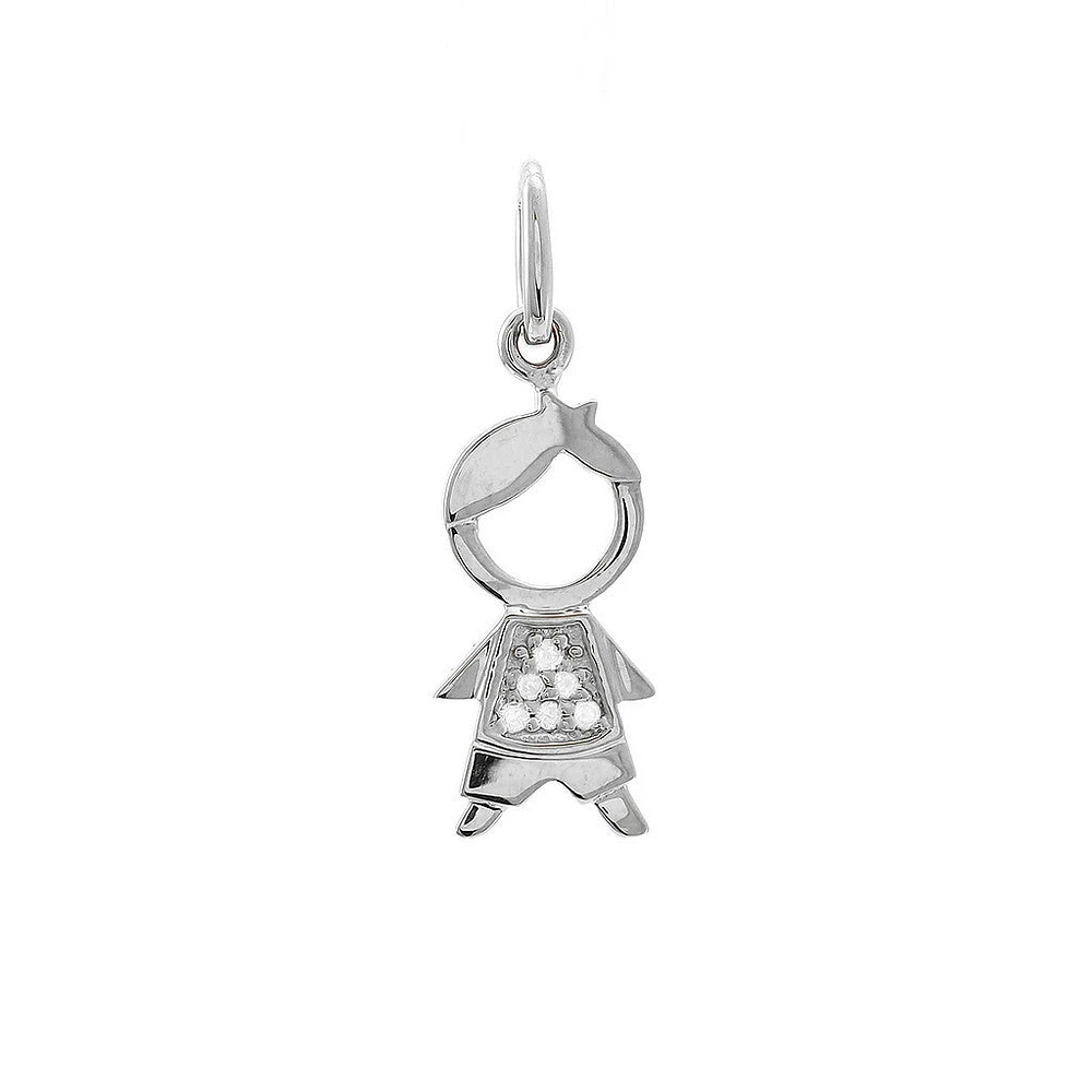 Boy with Diamonds 16MM Pendant 14KW